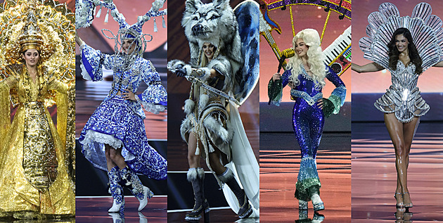 Papoušci, konvice i vlčice na Miss Universe. Češka byla za cibulákového jelena