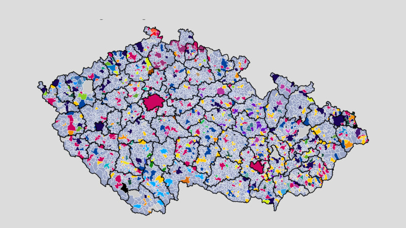 Jak volili vaši sousedé? MAPA ukazuje průběžné výsledky voleb ve všech obcích v Česku